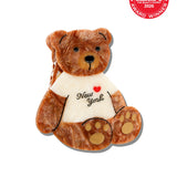 Hand-painted New York Teddy Bear Hair Claw Clip | Eco-Friendly