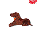 Hand-painted Dachshund Claw Hair Clip | Eco-Friendly