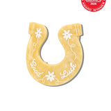 Hand-painted Good Luck Horseshoe Claw Hair Clip | Eco-Friendly