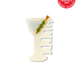 Hand-painted Martini Claw Hair Clip | Eco-Friendly