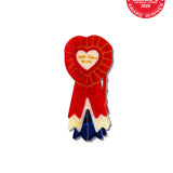 Hand-Painted Vintage Ribbon Claw Clip | Eco-Friendly