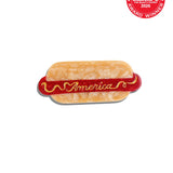 Hand-Painted America Hotdog Claw Clip | Eco-Friendly