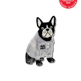 Hand-painted Frenchie Puppy Claw Hair Clip | Eco-Friendly