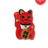 Hand-painted Maneki-Neko Cat Claw Hair Clip | Eco-Friendly