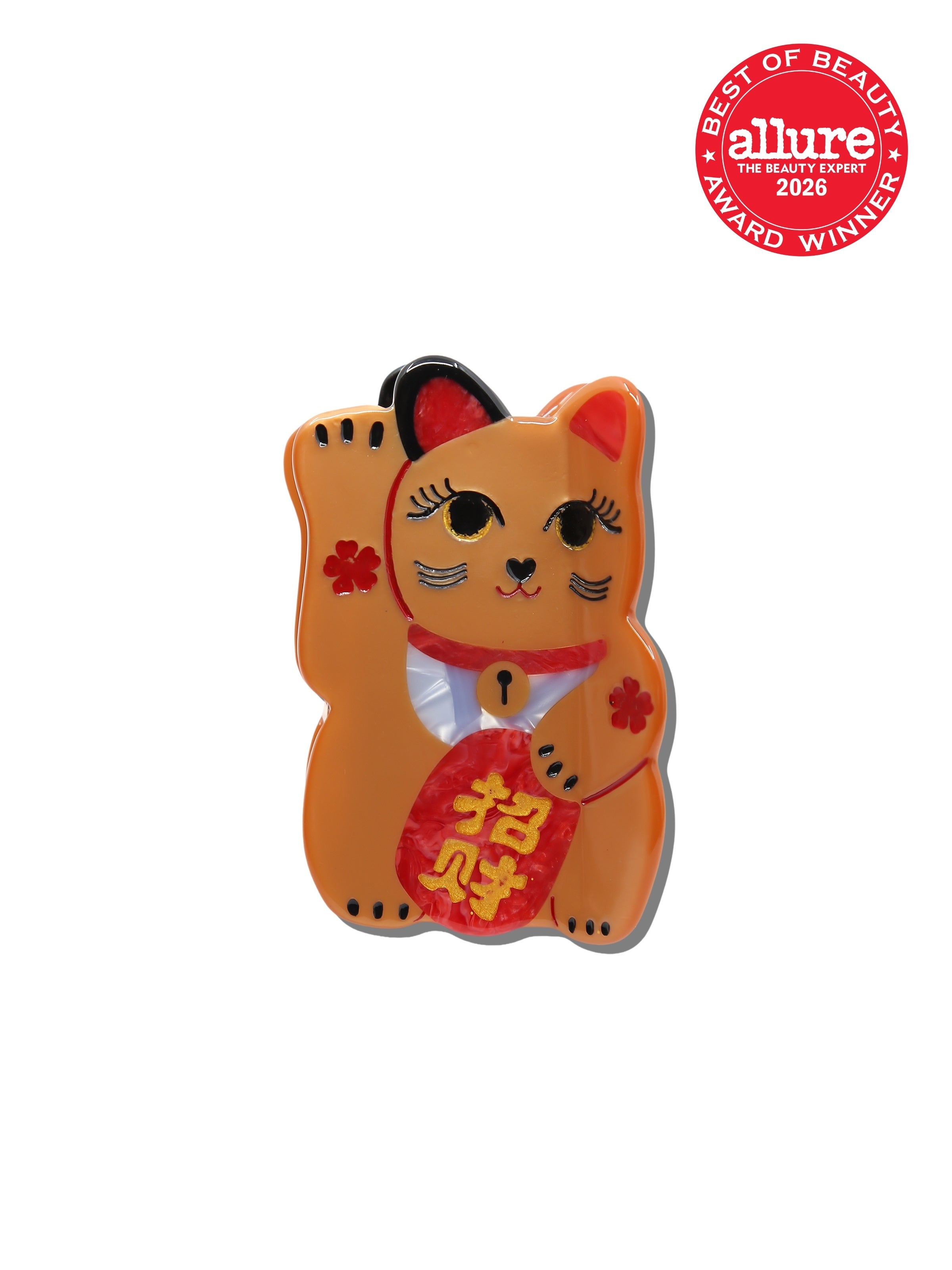 Hand-painted Maneki-Neko Cat Claw Hair Clip | Eco-Friendly