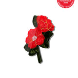Hand-painted Vintage Poppy Claw Hair Clip | Eco-Friendly