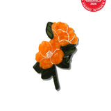 Hand-painted Vintage Poppy Claw Hair Clip | Eco-Friendly