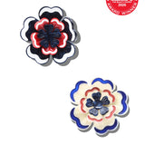 Hand-Painted Americana Flower Claw Clip | Eco-Friendly