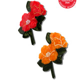 Hand-painted Vintage Poppy Claw Hair Clip | Eco-Friendly