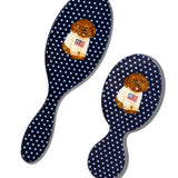 Hand-painted Americana Puppy Brush | Eco-Friendly