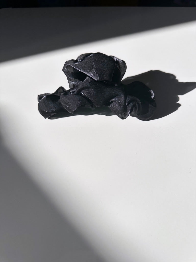 Organza Ruffle Claw Clip