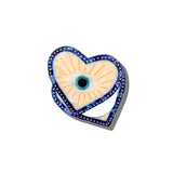 Hand-painted Blue Lucky Eye Compact Mirror | Eco-Friendly