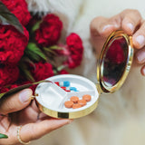 Hand-painted Red Poppy Handbag Hero Pill Compact