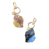 Hand-painted Tulip Conch Shell Bag Charm + Keychain | Eco-Friendly