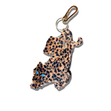 Hand-painted Leopard Bag Charm + Keychain | Eco-Friendly