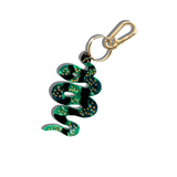 Hand-painted Snake Bag Charm + Keychain | Eco-Friendly