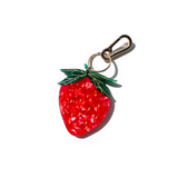 Hand-painted Strawberry Charm + Keychain | Eco-Friendly