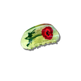 Hand-painted Vintage Red Poppy Claw Hair Clip | Eco-Friendly