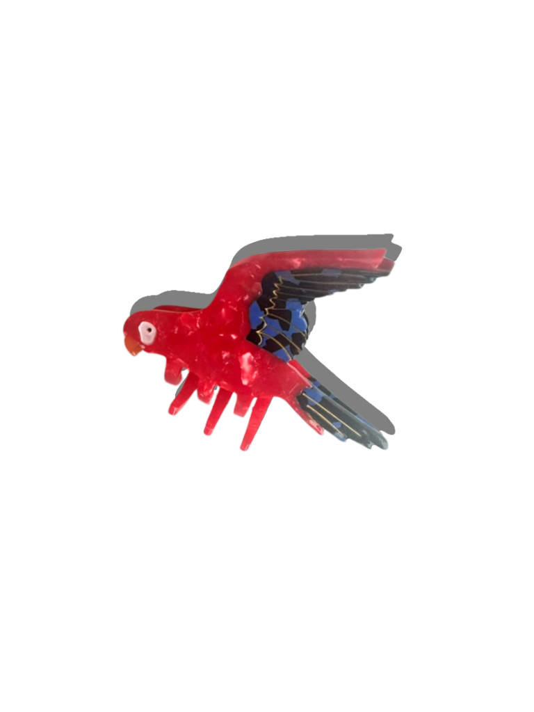 Hand-painted Parrot Bird Claw Hair Clip | Eco-Friendly