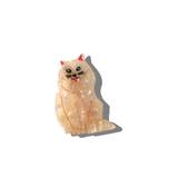 Hand-painted Persian Cat Barrette Hair Clip | Eco-Friendly