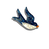 Hand-painted Swallow Bird Claw Hair Clip | Eco-Friendly