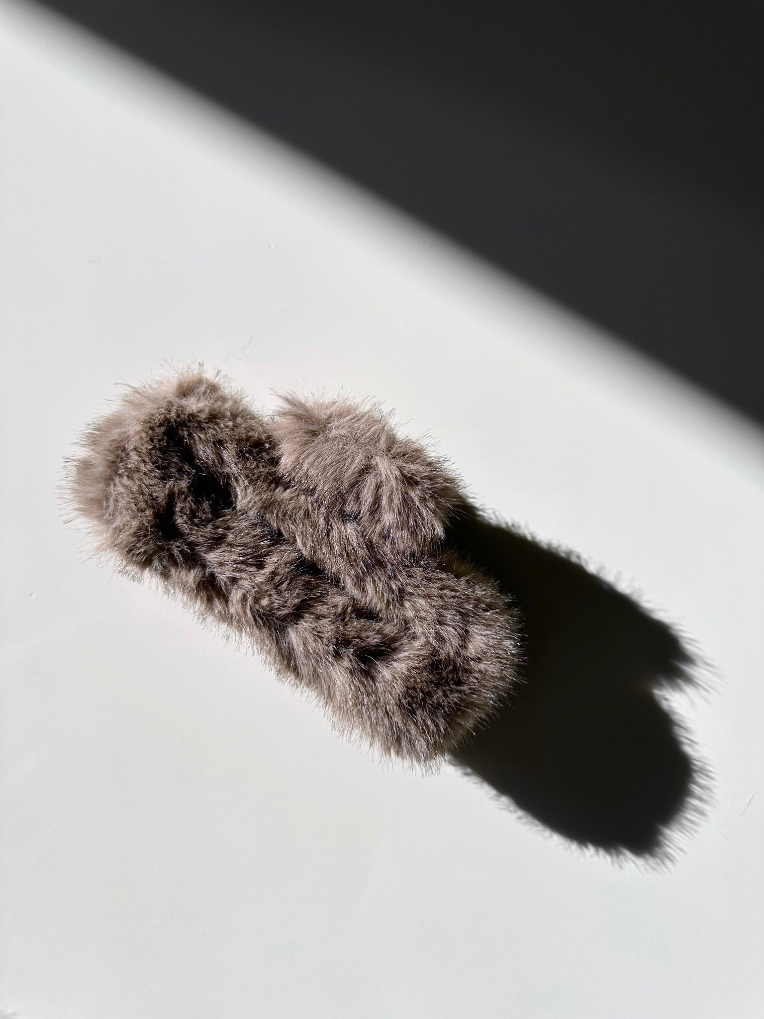 Giant Fluffy Vegan Fur Square Claw Hair Clip