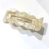 Scalloped Lay Down Acetate Claw Hair Clip | Eco-Friendly