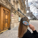 Hand-painted Cherry Blossom Acetate 2-1 Hair Brush | Eco-Friendly