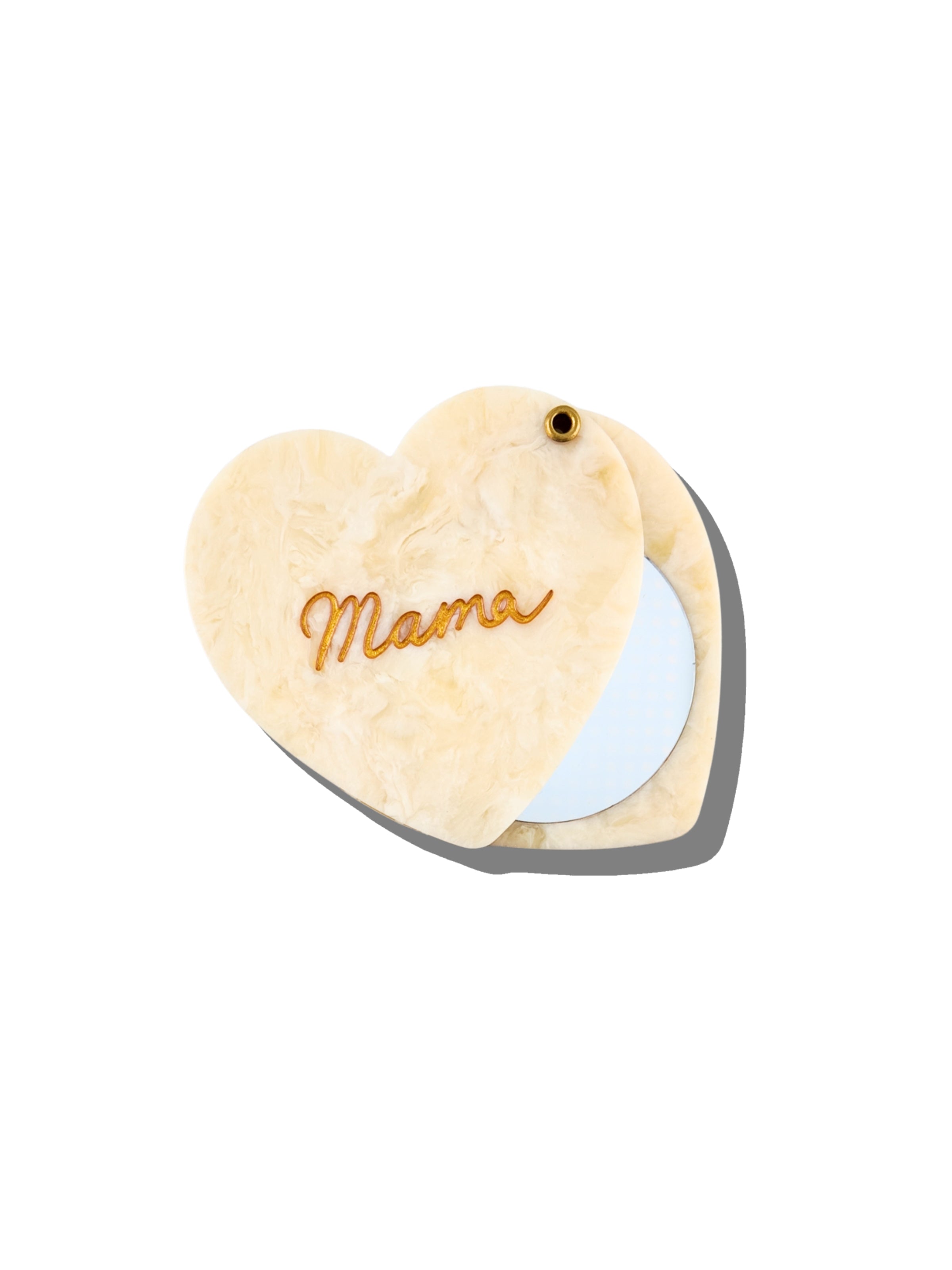 Hand-painted Mama Heart Compact Mirror