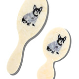 Hand-painted Frenchie Puppy Brush | Eco-Friendly