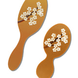 Hand-painted Gold Sakura Blossom Brush | Eco-Friendly