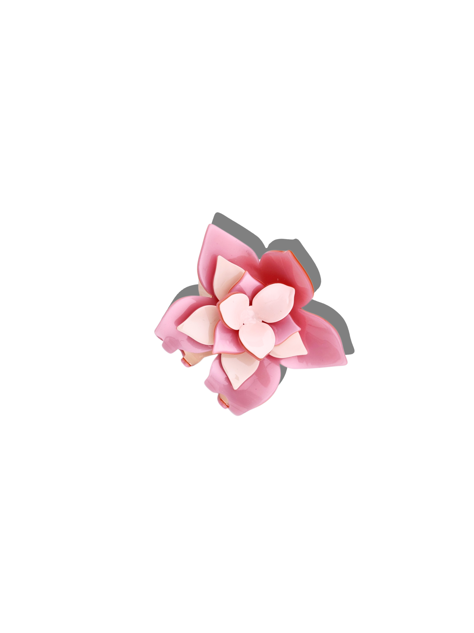 Hand-Painted Origami Magnolia Flower Hair Clip | Eco-Friendly