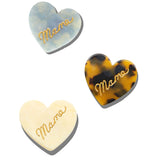Hand-painted Mama Heart Brooch Pin