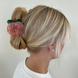 Hand-painted Peach Claw Hair Clip | Eco-Friendly