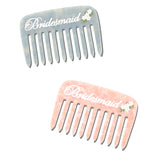 Hand-painted Bridesmaid Pocket Comb | Eco-Friendly