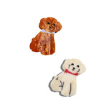 Hand-painted Doodle Puppy Claw Hair Clip | Eco-Friendly