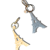 Hand-painted Eiffel Tower Bag Charm + Keychain | Eco-Friendly