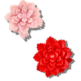 Hand-Painted Origami Peony Flower Claw Hair Clip | Eco-Friendly