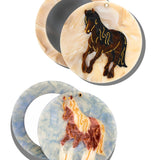 Hand-painted Horse Compact Mirror | Eco-Friendly