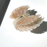 Hand-painted Angel Wings Claw Hair Clip