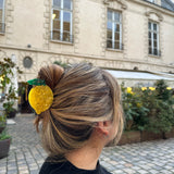 Hand-painted Lemon Fruit Claw Hair Clip | Eco-Friendly