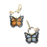 Hand-painted Monarch Butterfly Bag Charm + Keychain | Eco-Friendly