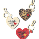 Hand-painted New York Loves You Heart Bag Charm + Keychain | Eco-Friendly