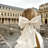 The Perfect Long Satin Hair Bow Barrette