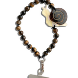 Hand-painted Snail Gemstone Bracelet Phone Chain