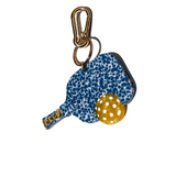 Hand-painted Pickleball Bag Charm + Keychain | Eco-Friendly