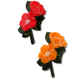 Hand-painted Vintage Poppy Claw Hair Clip | Eco-Friendly