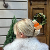 Hand-painted Pumpkin Stack Claw Hair Clip | Eco-Friendly