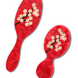 Hand-painted Red Sakura Blossom Brush | Eco-Friendly