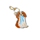 Hand-Painted King Charles Bag Charm + Keychain | Eco-Friendly